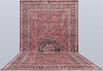 Carpet, Antique Dorokhsh (Khorasan), Signed, 636 x 377 cm.