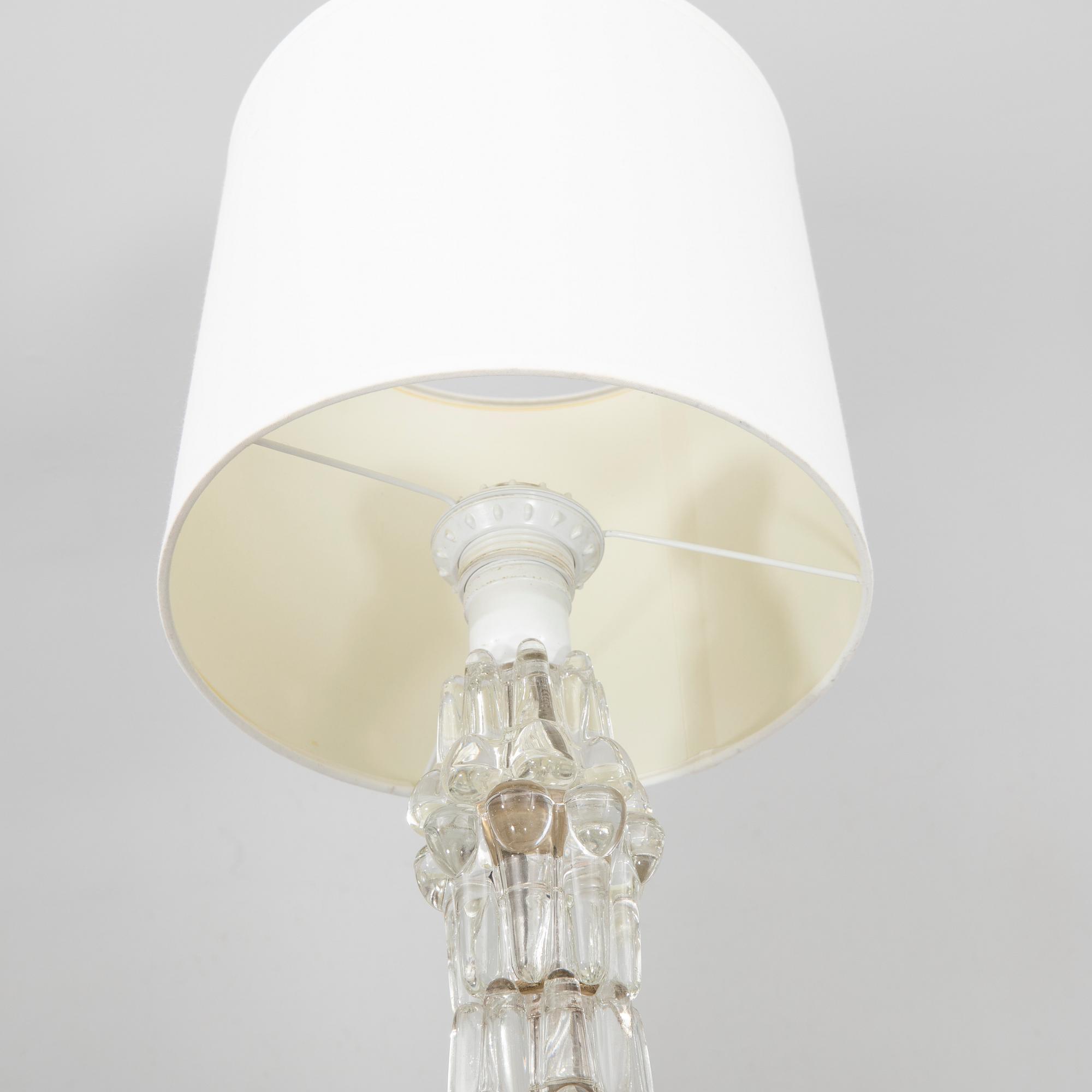 Carl Fagerlund, Table lamps, a pair of glass, Orrefors, second half of the 20th century.