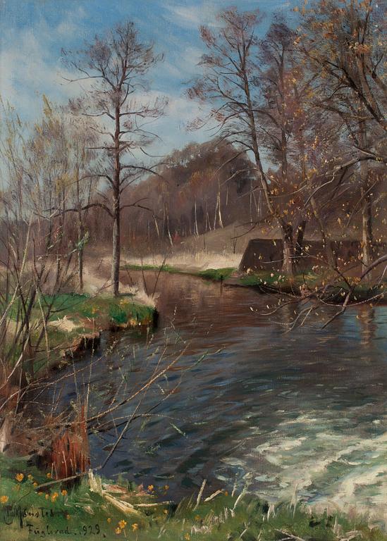 Peder Mork Mönsted, Landscape with stream.