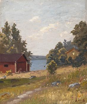 525. Eugen Taube, A HOUSE BY THE LAKE.