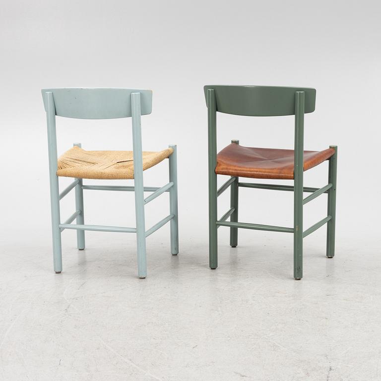 Børge Mogensen, six 'J39' chairs, Fredericia, Denmark.