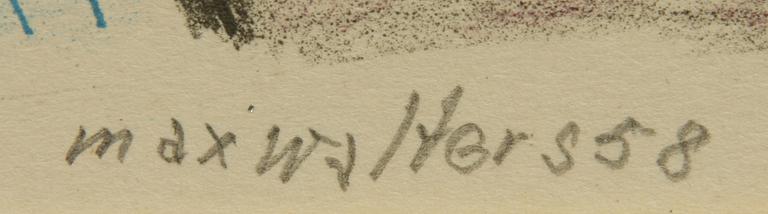 MAX WALTER SVANBERG, färglitografi, sign o dat 58, numr 11/160.