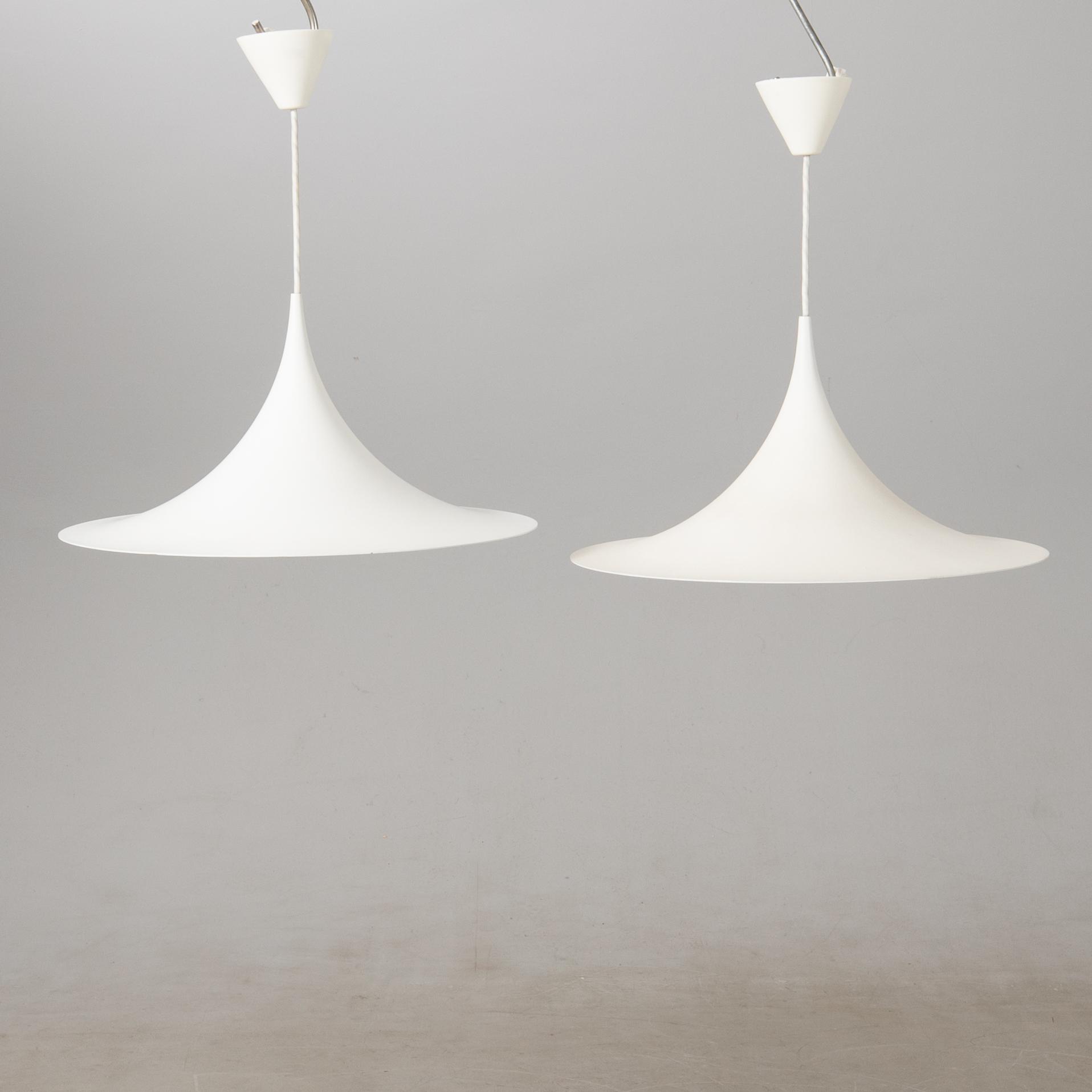 Claus Bonderup & Torsten Thorup, pendant lamps, 1 pair, "Semipendel", Fog & Mørup, Denmark.