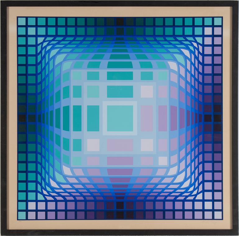 VICTOR VASARELY, a signed and numbered silkscreen.