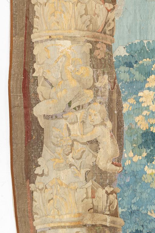 A later 17th century flemish "Verdure" tapestry, c 284 x 367 cm.