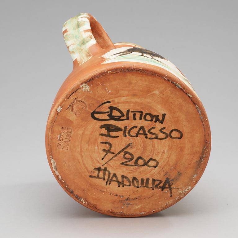 PABLO PICASSO, kanna, "Pichet aux oiseaux" Madoura, Vallauris, Frankrike 1962.