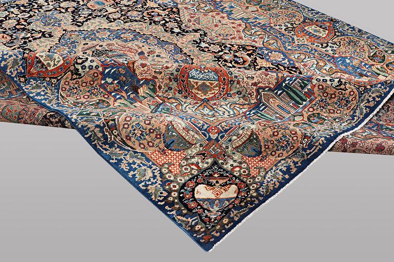 A carpet, Kashmar, c. 392 x 296 cm.