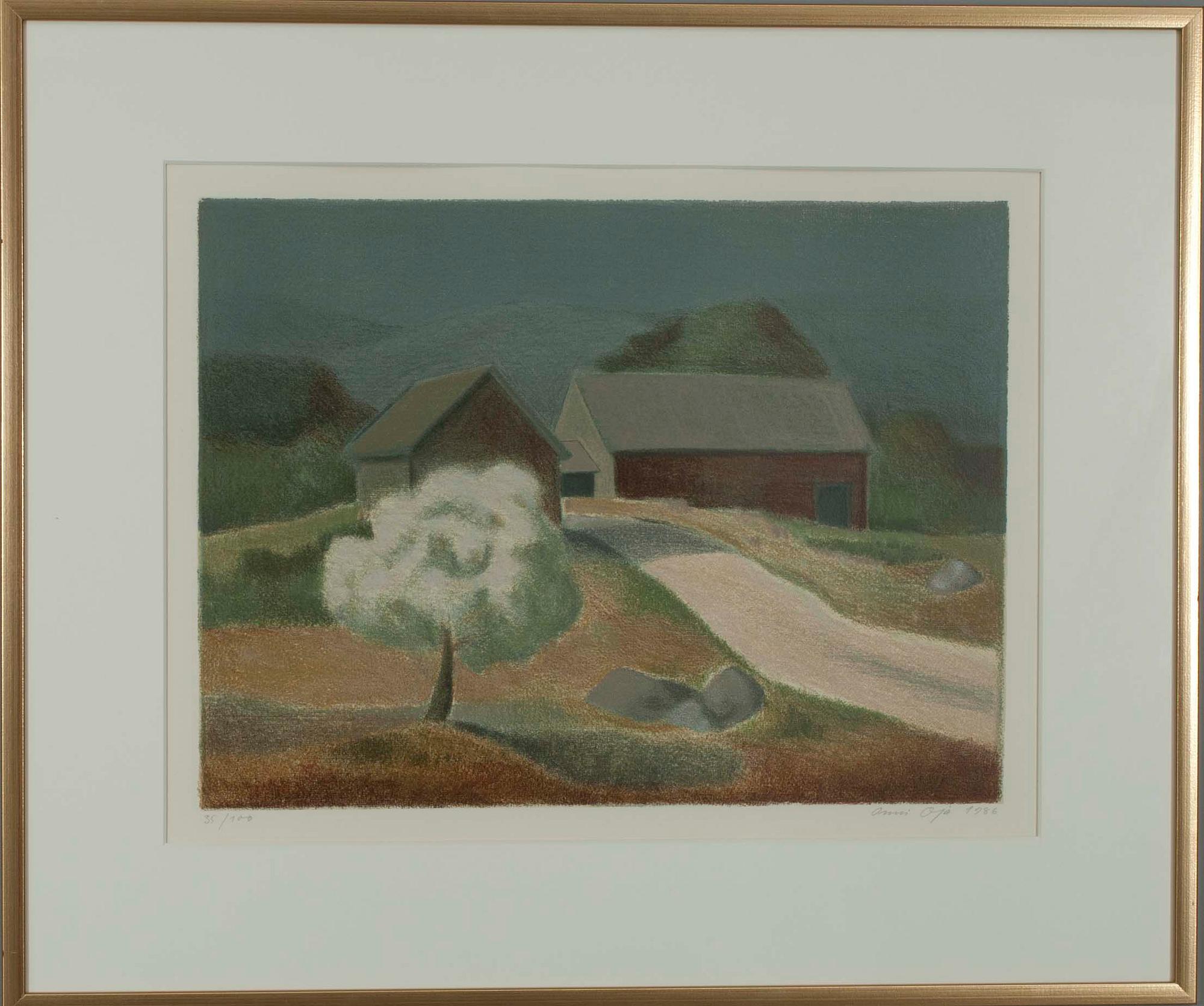 ONNI OJA, LITOGRAFI, sign. 1986.