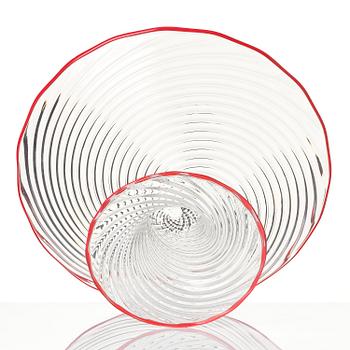 Dante Marioni, skål på fot, glas, Seattle 1995.