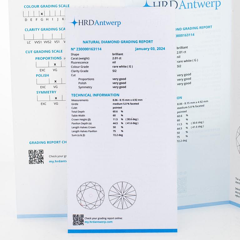 Sormus, platinaa ja briljanttihiottu timantti.