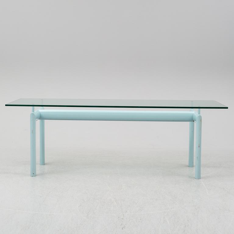 LE CORBUSIER, an 'LC 6' glass top table, Cassina, Italy.