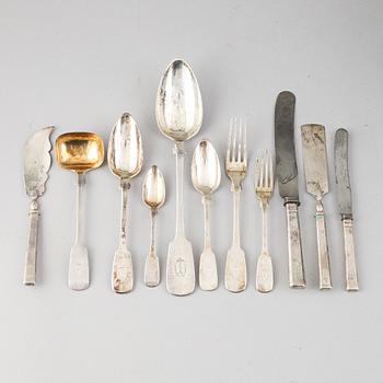 A German 88 piece silver cutlery-set, marked I. Wagner & S., Berlin late 19th century.