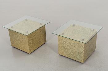 A PAIR OF SIDE TABLES, end of 20th century.