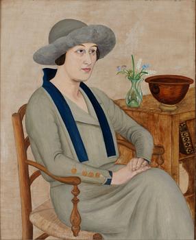 224. Hilding Linnqvist, "Porträtt av Mme G.O. (Gertrud Rydbeck-Olson)".