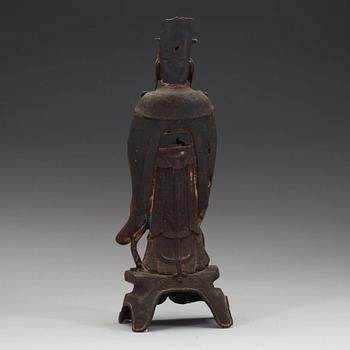 SKULPTUR, brons. Daoistisk dignitär, Mingdynastin (1368-1644).