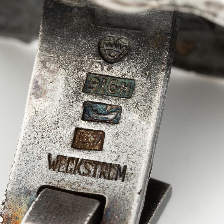 Björn Weckström, a pair of cufflinks, silver, Helsinki 1964.