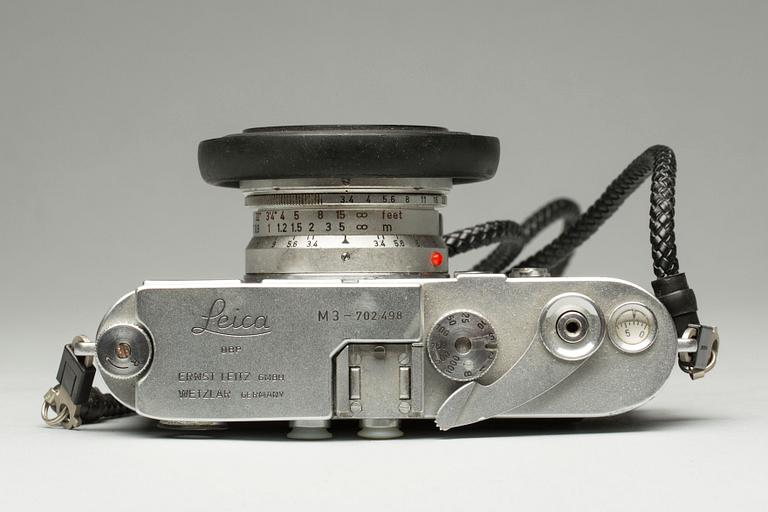 KAMERA, Leica M3, No 702498. Wetzlar, Tyskland, 1954.