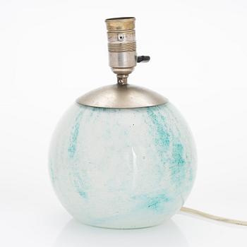 A 1930's '12501' table lamp Kauklahden Lasitehdas, Finland.