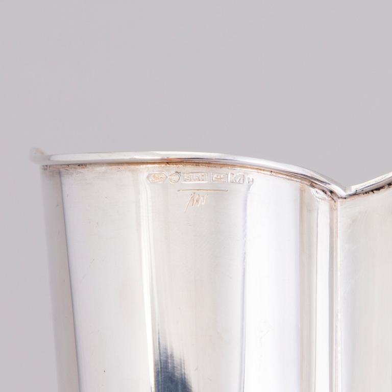 TAPIO WIRKKALA, a silver vase, 'Liekki' ('Flame'), marked TW, Kultakeskus, Tavastehus, Finland 1963.