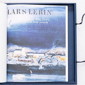 Lars Lerin, "Mellan husen-bilder från Lofoten", bibliophile edition with a colour lithograph "Tre Måsar".