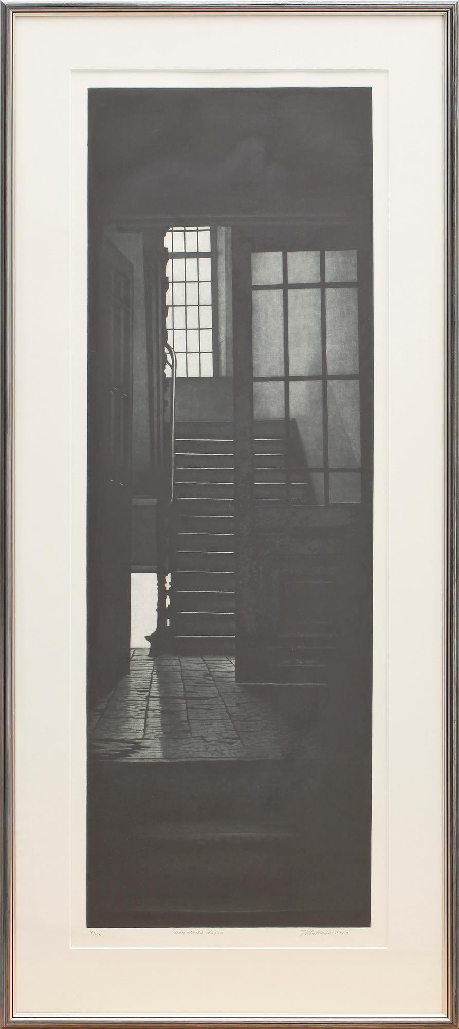 JUKKA VÄNTTINEN, mezzotint, sign o dat 2002, numr 9/100.