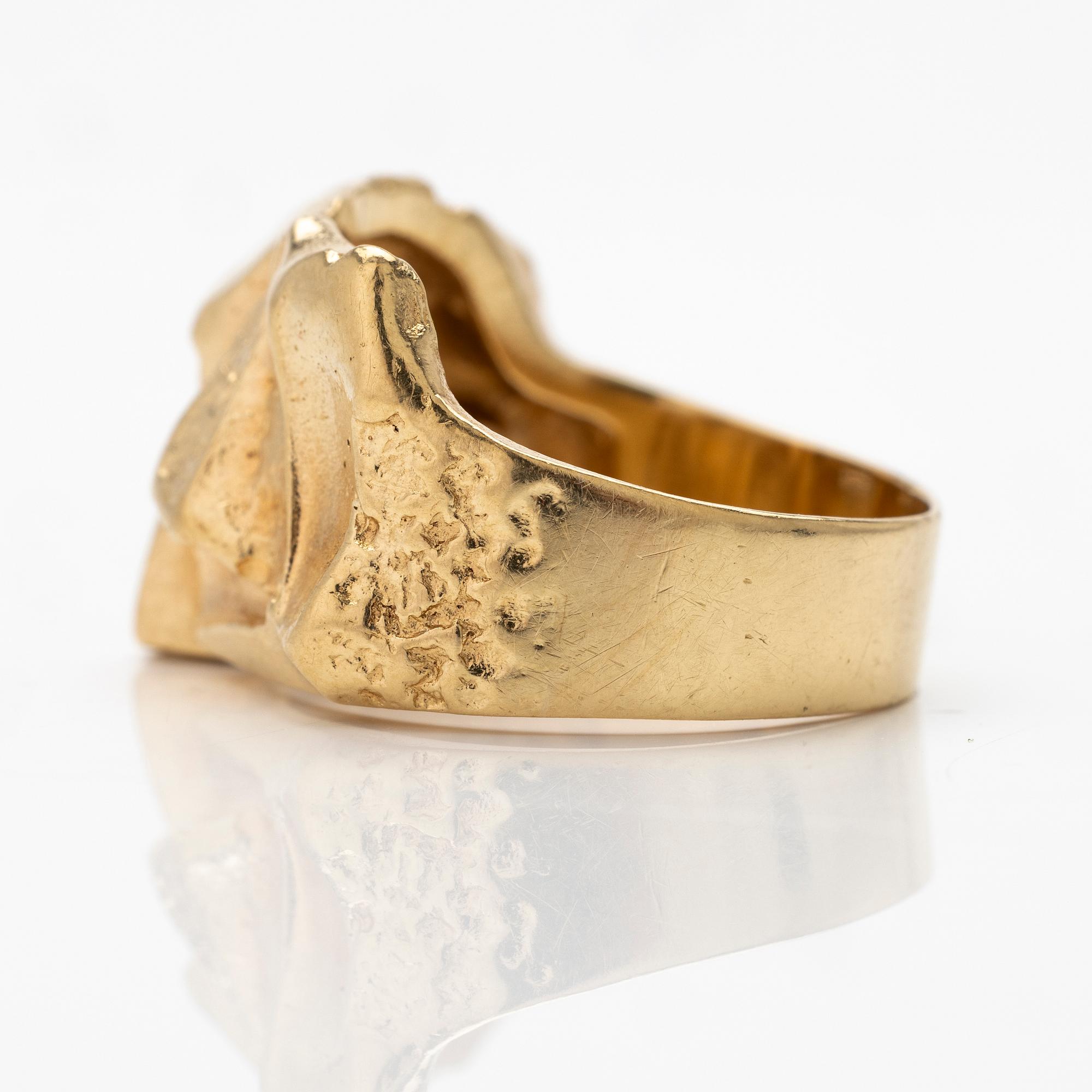 Björn Weckström, ‘Turmalinbro’ ring in 18K gold and tourmaline, Lapponia.