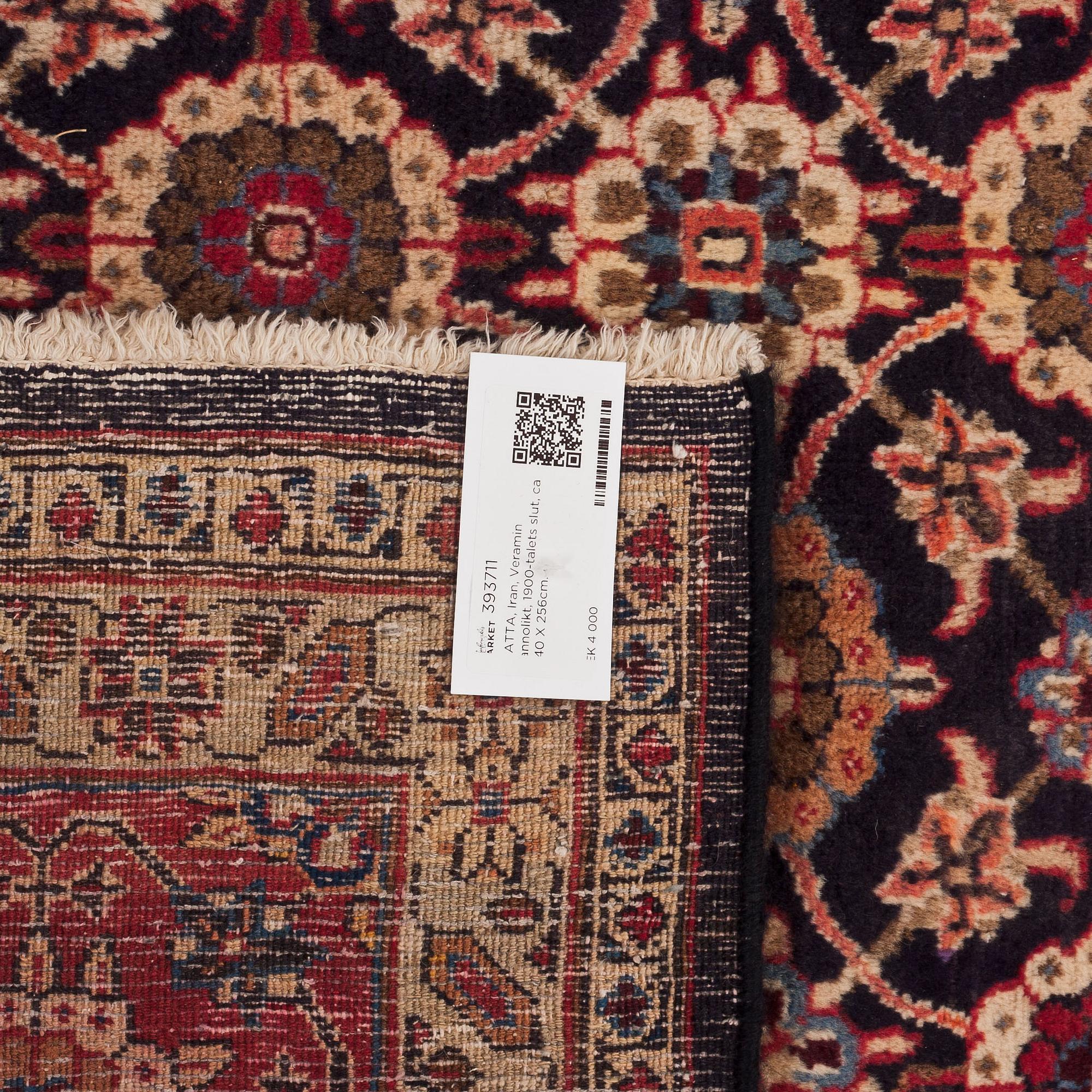 MATTA, Iran, Veramin sannolikt, 1900-talets slut, ca 340 X 256cm.