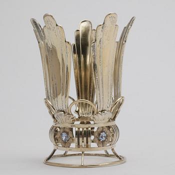 BRUDKRONA, förgyllt silver, K & E Carlson, Göteborg, 1948. Vikt ca 80g.