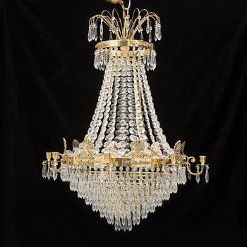 LJUSKRONA, empirestil, modern tillverkning. Höjd ca 83 cm.