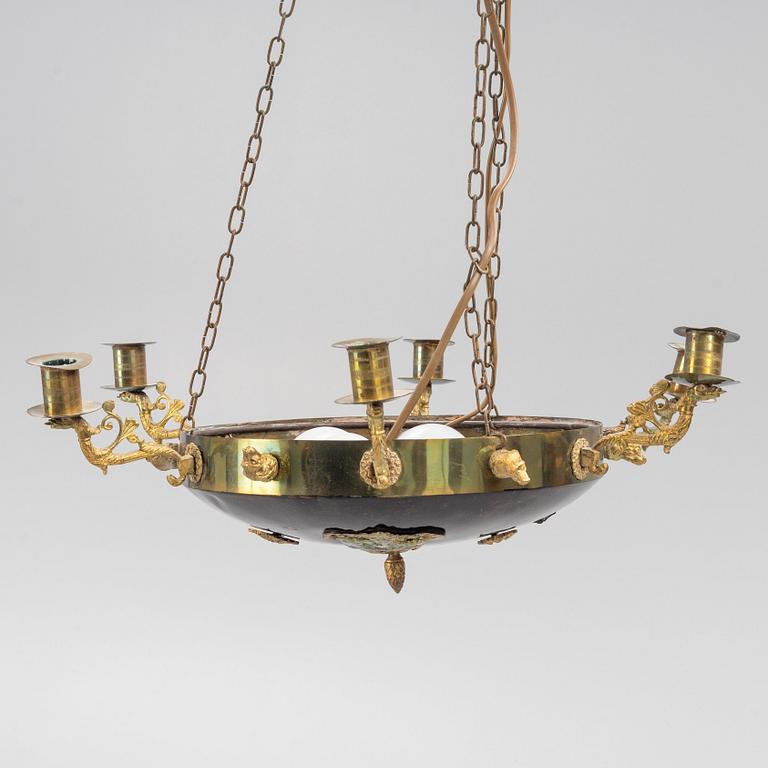 An empire ceiling light, first half of the 19th Century.