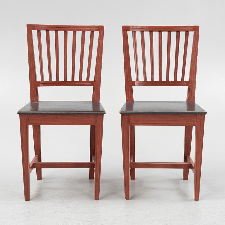 Chairs, 6 pcs, Leksand model, late 20th century.