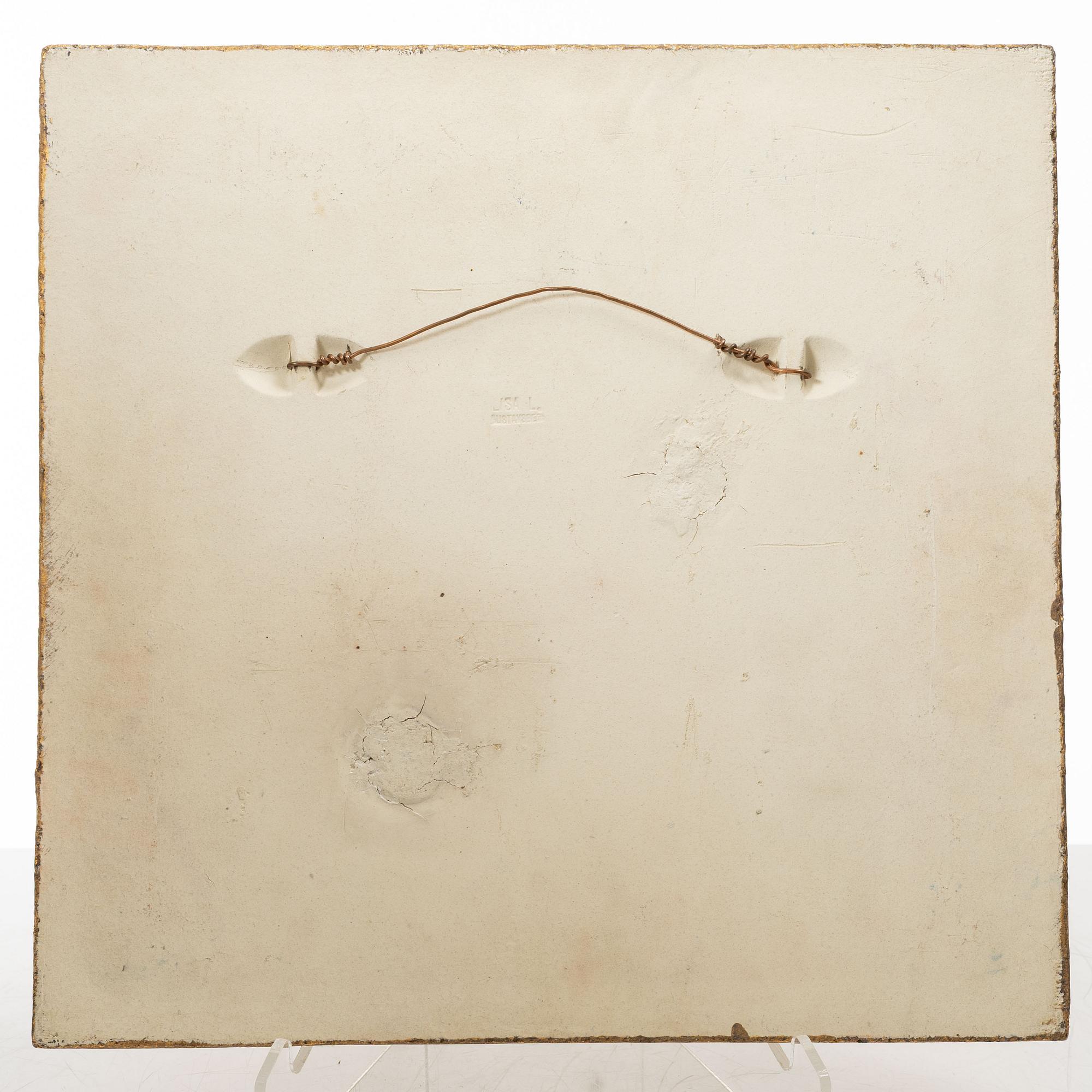 Lisa Larson, väggrelief, stengods, "Jubileum", Gustavsberg.