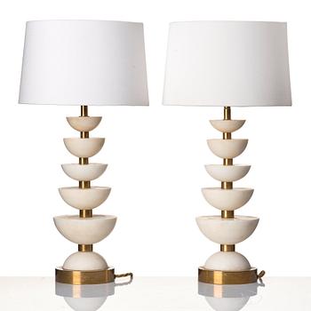 Michael & Lucy Vaughan, a pair of, "Positano" Table Lamps, Vaughan, United Kingdom, 2015.