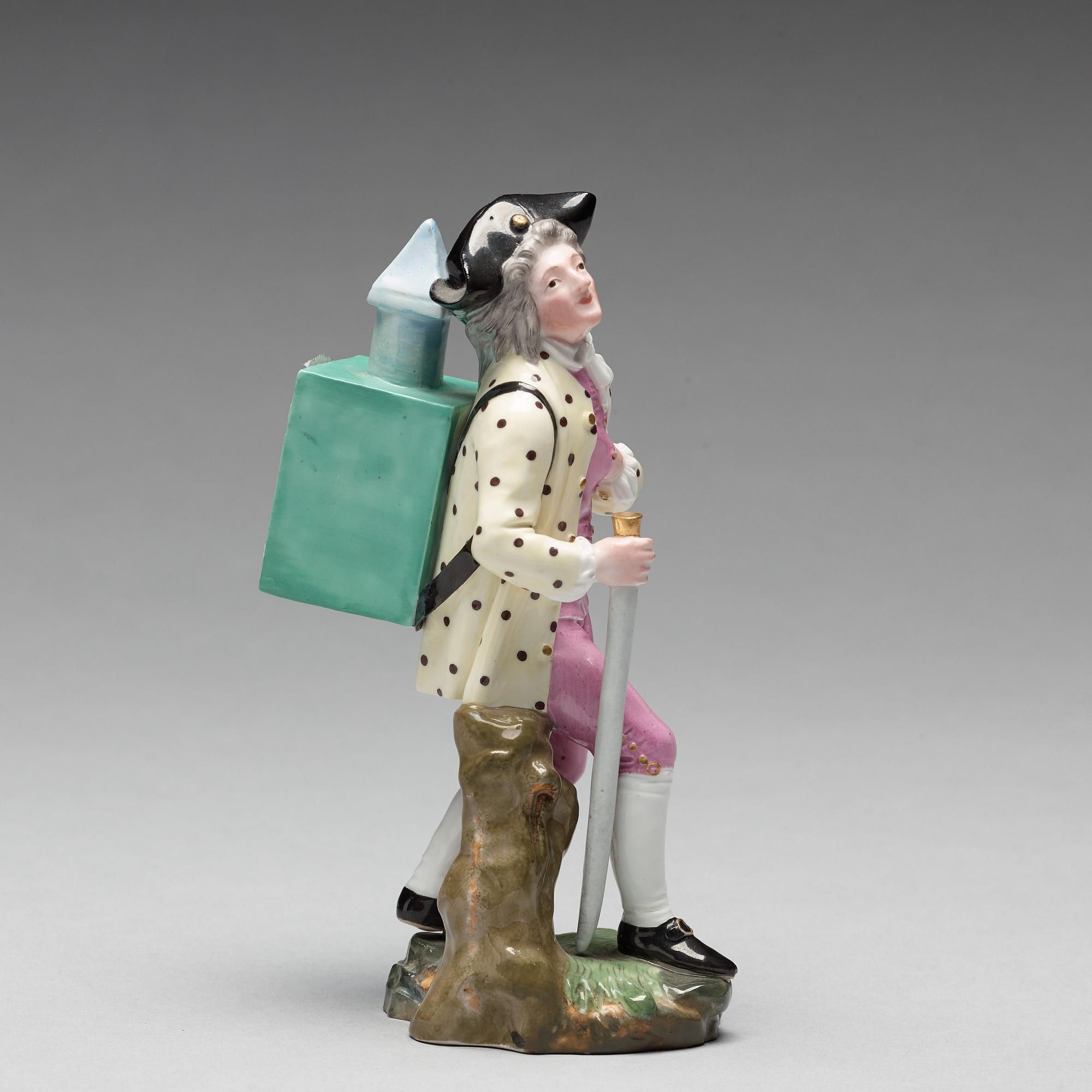 FIGURIN, porslin. "Höchstliknande märke", 1800-tal.