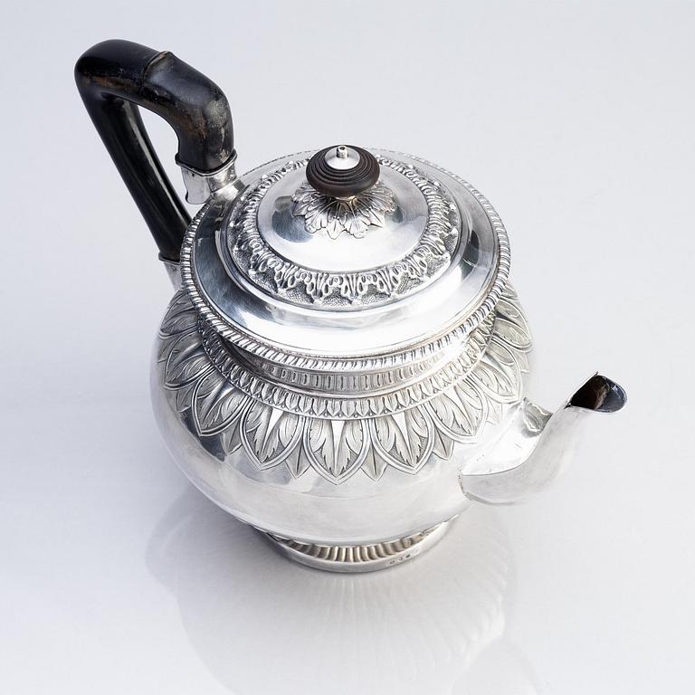 Jonas Lindberg, silver, tekanna, Stockholm 1823.