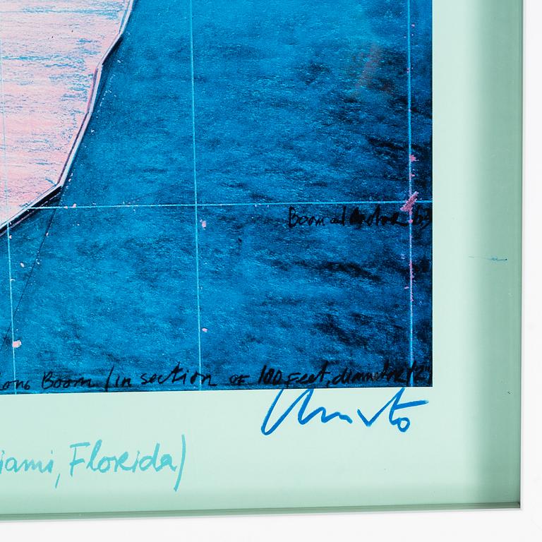 Christo & Jeanne-Claude, offset in colours with application, signed.