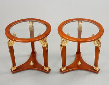 LAMPBORD, ett par, empirestil, modern tillverkning.