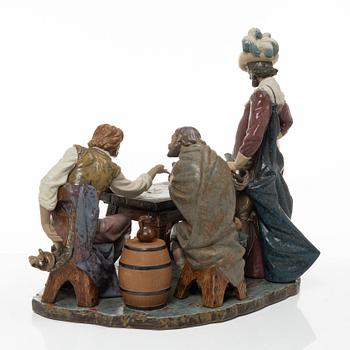 Juan Huerta, figurin, "Playing Cards", Lladró, Spanien.