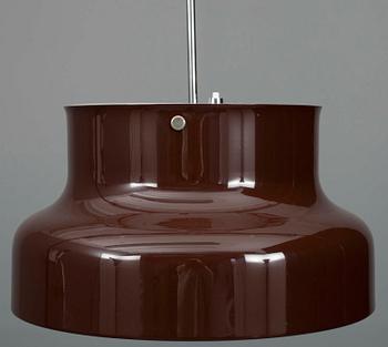 TAKLAMPA, "Bumlingen", Anders Pehrsson för Ateljé Lyktan, Åhus, 1970-tal. H 24. Diam 40.