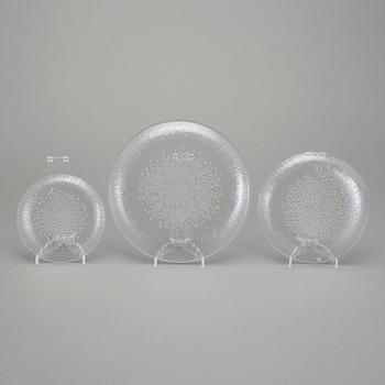 SERVISDELAR, 50 stycken, glas, "Ultima Thule", Tapio Wirkkala, Iittala, Finland, formgiven 1968.