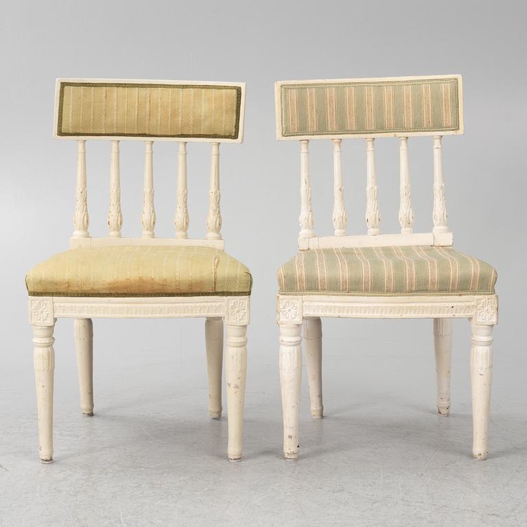 Chairs, 12 pcs, Gustavian, circa 1800.