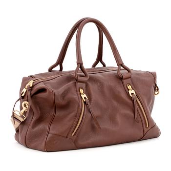 409. BALLY, a brown leather weekend bag.