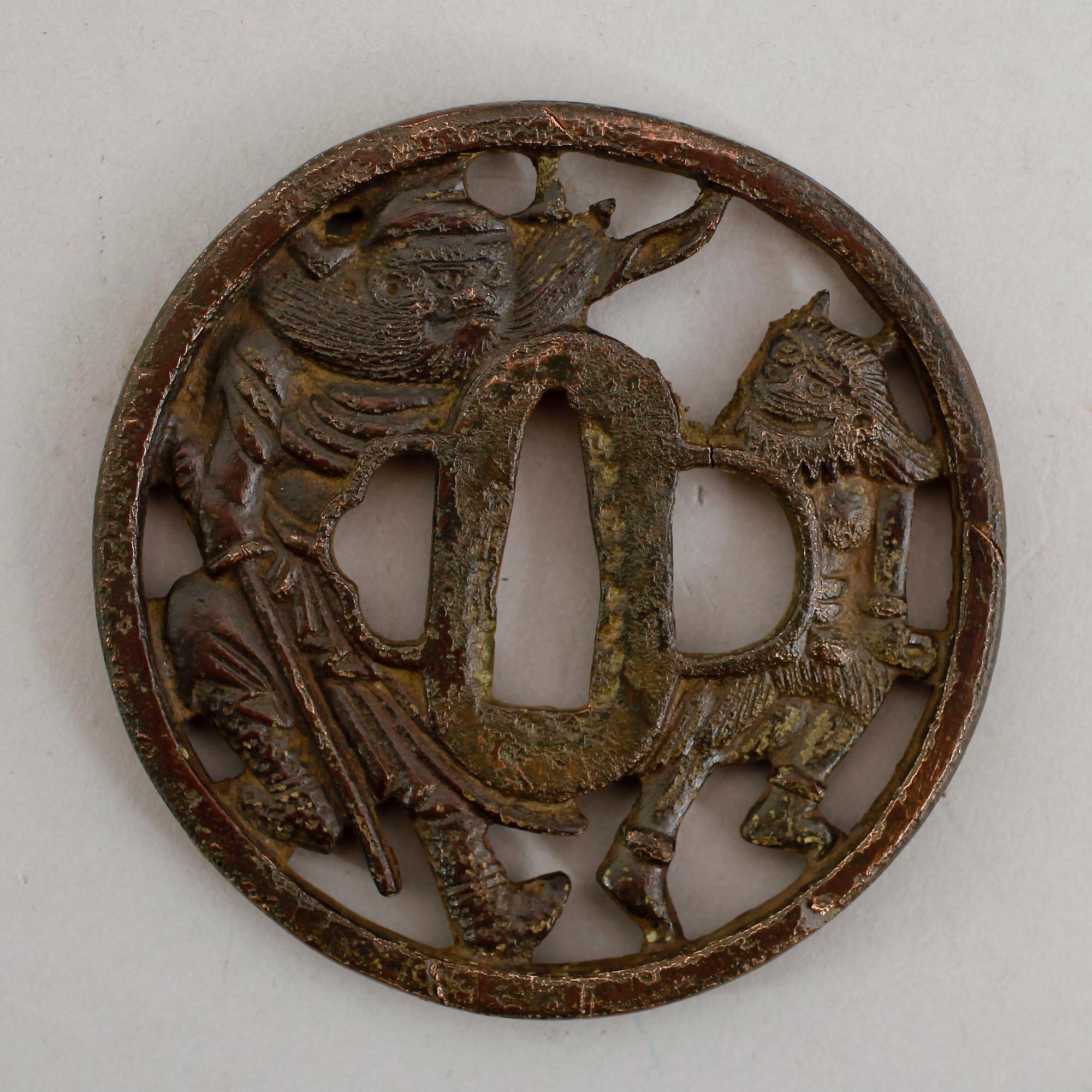 TSUBA, järn, Japan, Yamashiro Ju Yoshitsugu, Japan, 1800-tal.