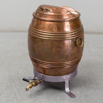 A circa 1900 century copper barrel.