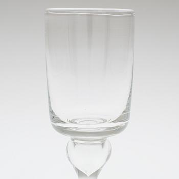 A set of twelve "Antik" wine glasses by Reijmyre Glasbruk.