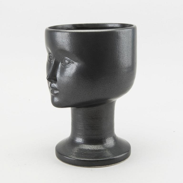 A Lisa Larson stoneware flower pot.