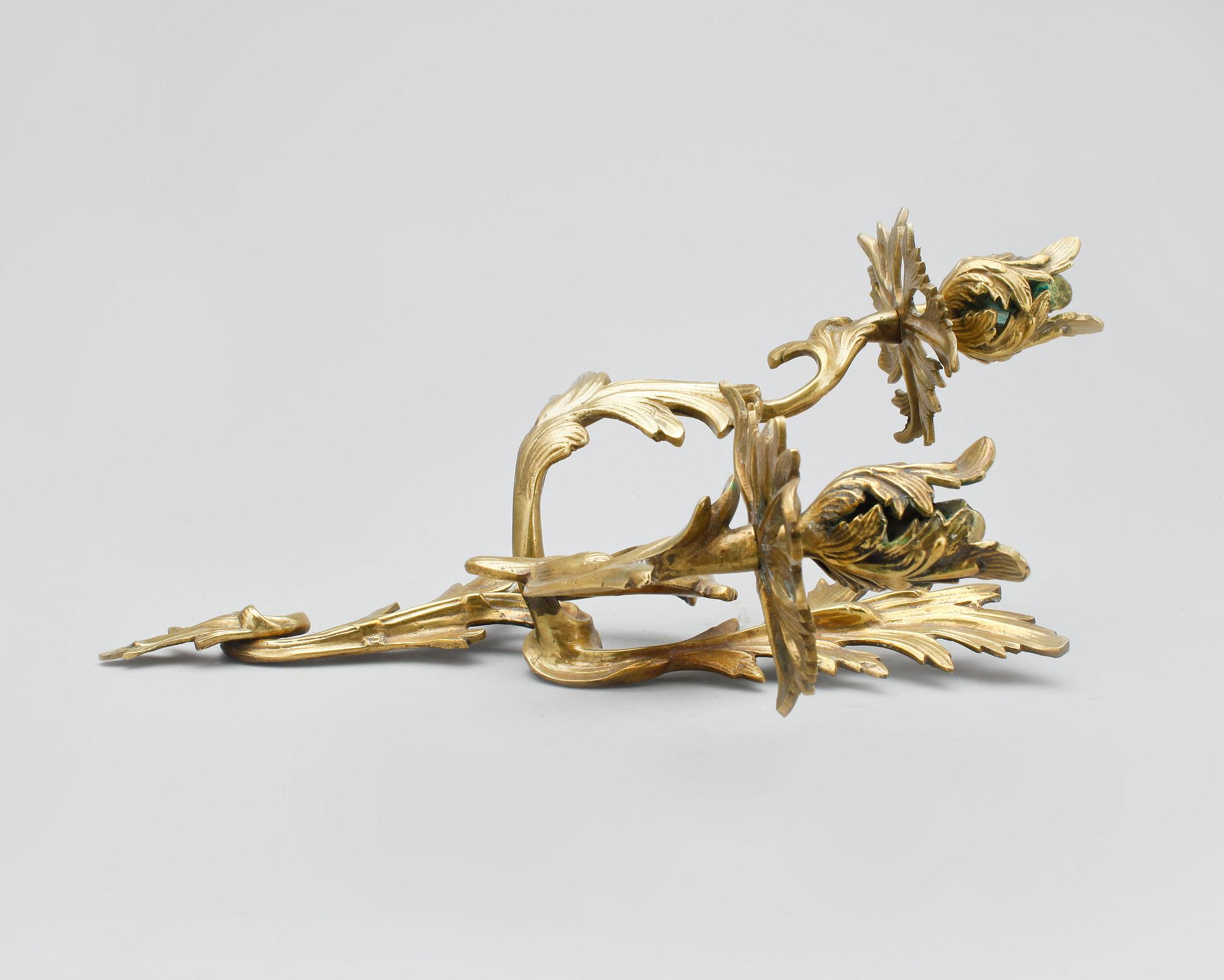 APPLIQUER, ett par, rokokostil, 1800/1900-tal.