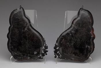 RELIEFER, ett par, sten, Kina tidigt 1900-tal.