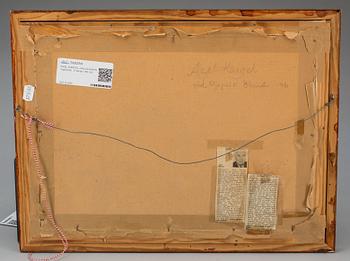 AXEL KARGEL, olja på pannå. Signerad.  A tergo -46.