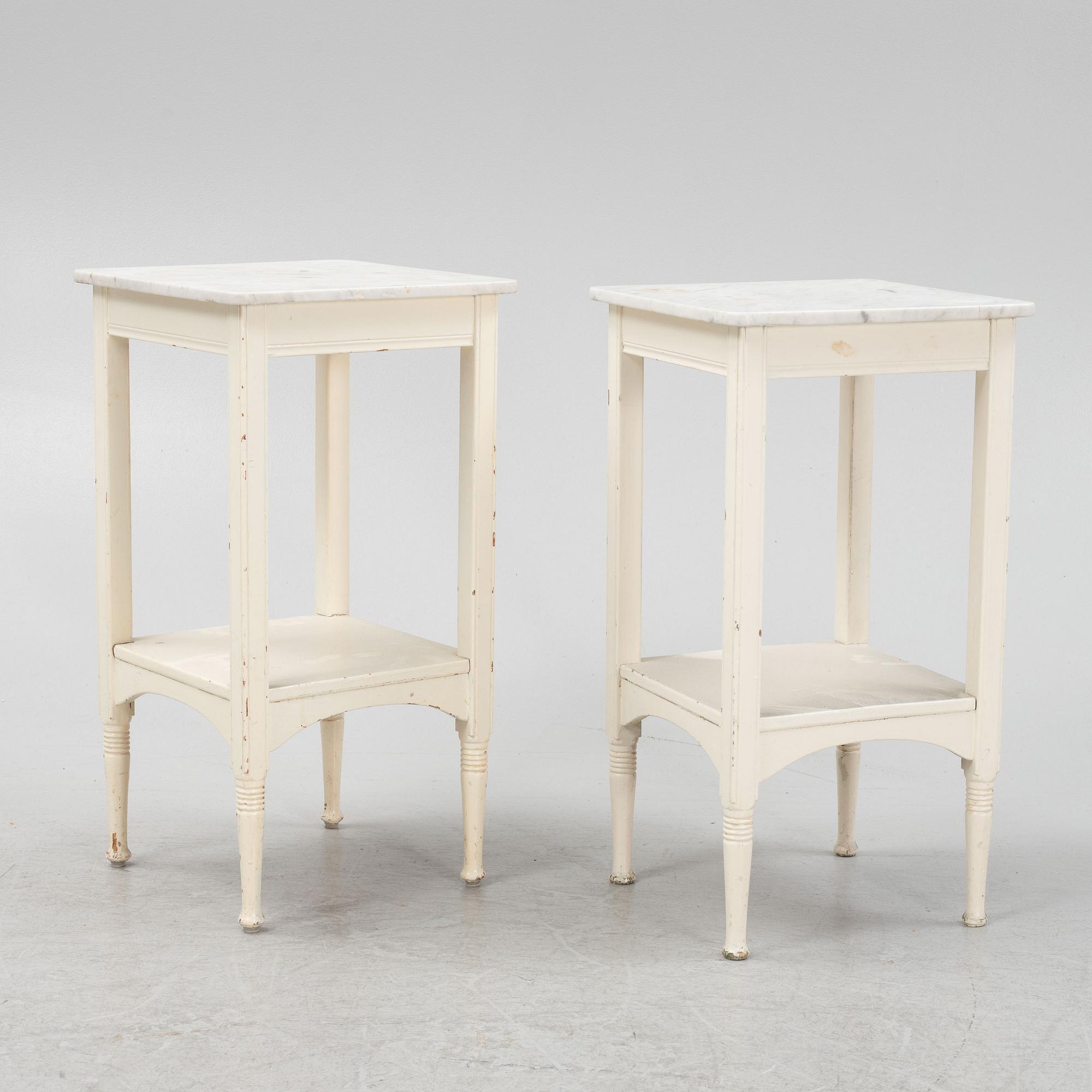 Sängbord, ett par, tidigt 1900-tal.